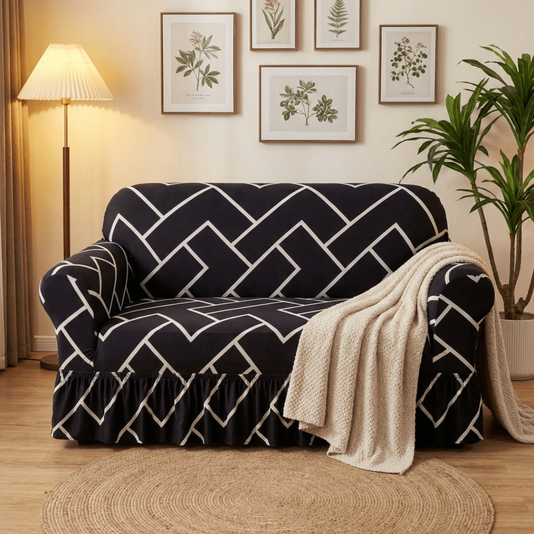 Funda Sillon Elastizada Cubre Sofá Con Falda - Muymo Hogar - Muy Moderna Uruguay