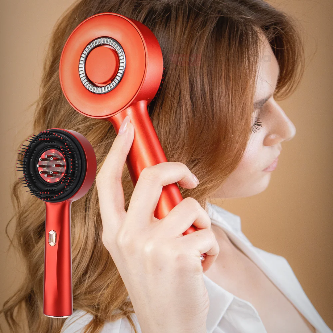 Peine Masajeador Para Cuidado Cuero Cabelludo con Luz Roja