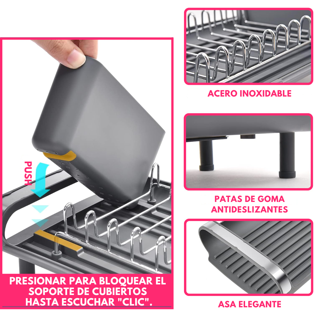 Escurridor Platos Slider Extensible Vajilla Vasos Cubiertos