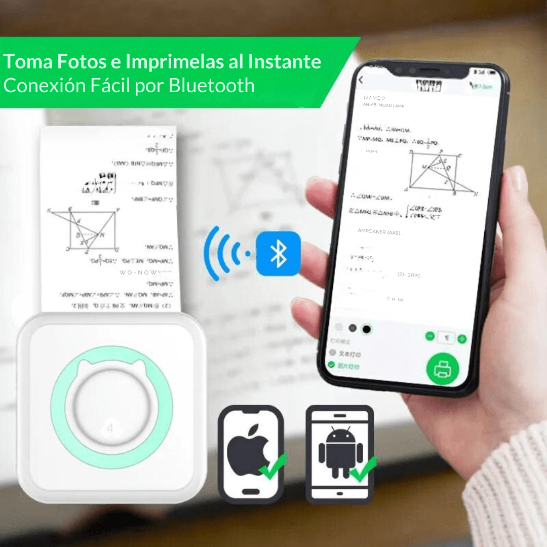 Mini Impresora Térmica Con Aplicación Bluetooth - Muy Moderna Uruguay