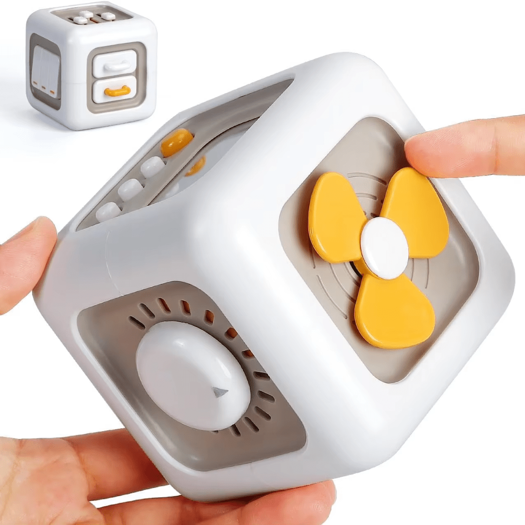 Cubo Sensorial De Juguete Fidget 6 En 1 Montessori - Muy Moderna Uruguay