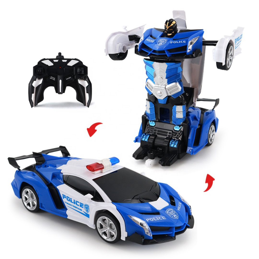 Auto Transformable en Robot Control Remoto Con Luz Y Sonido