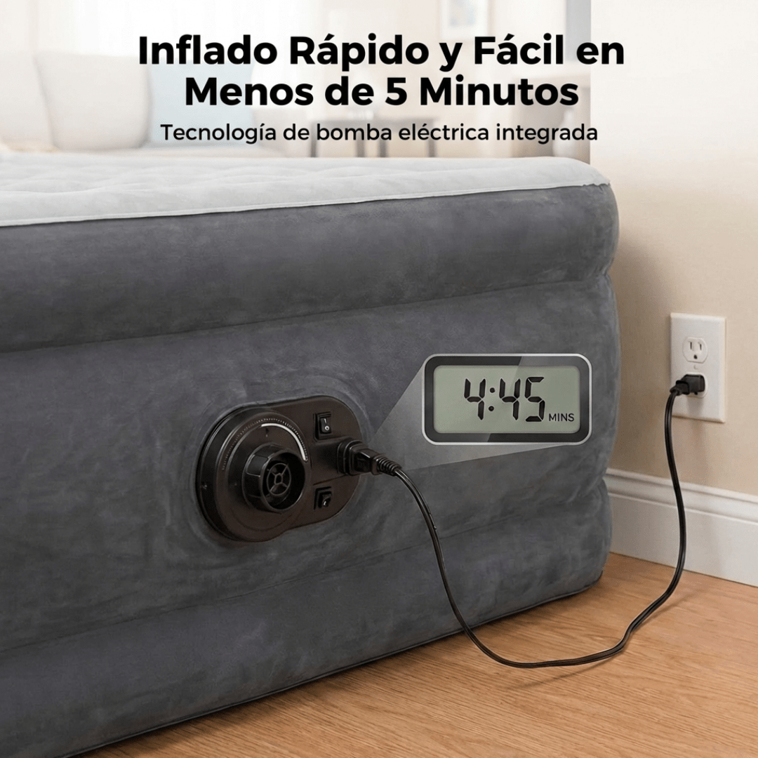 Colchón AutoInflable 2 Plazas Con Respaldo - Muy Moderna Uruguay
