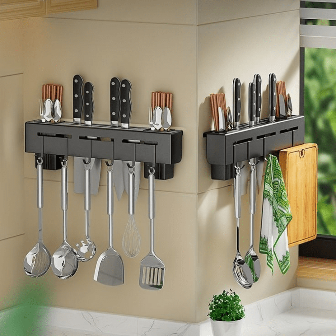 Soporte de Cocina Multifuncional para Cuchillos y Utensillos