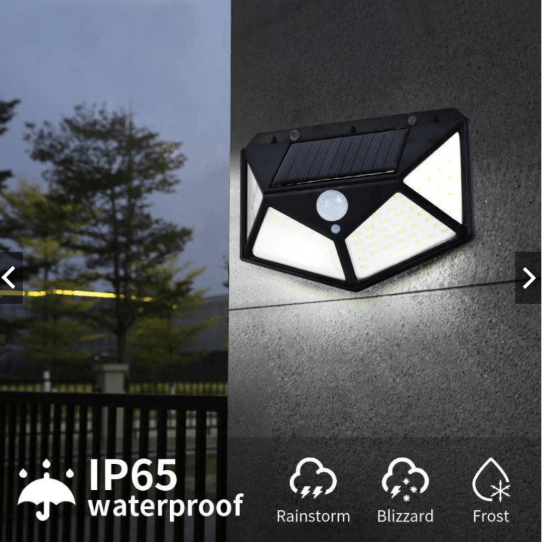 Foco Solar de 100 LED con Sensor de Movimiento - Muy Moderna Uruguay