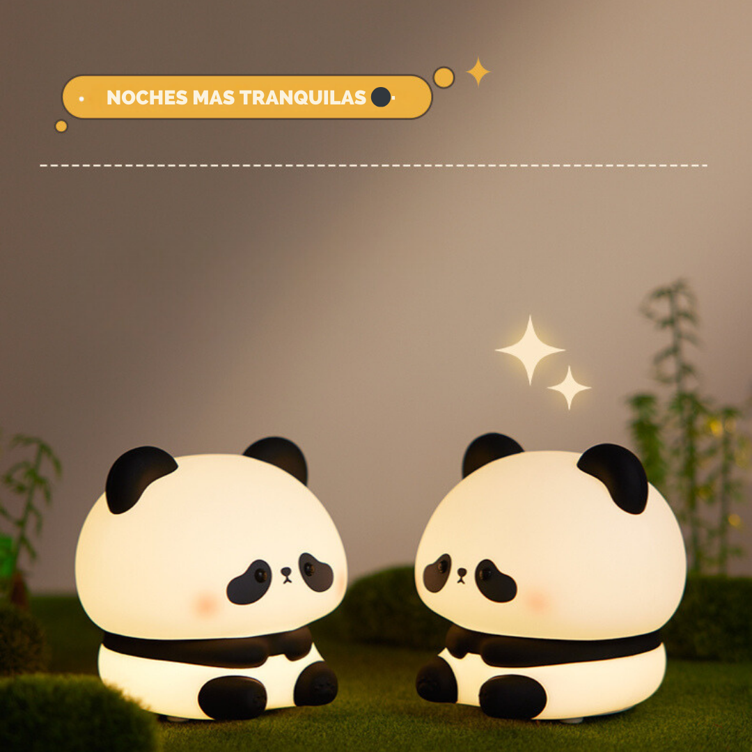 Lámpara Nocturna De Oso Panda De Goma