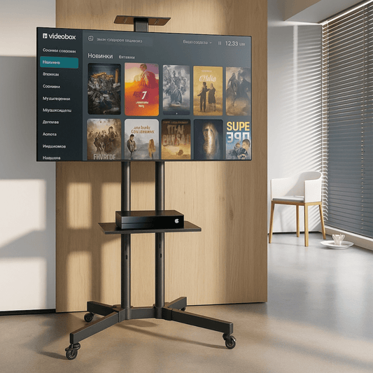Soporte Móvil Para Tv Con Ruedas De Pie Monitor 32 A 65" - Muy Moderna Uruguay