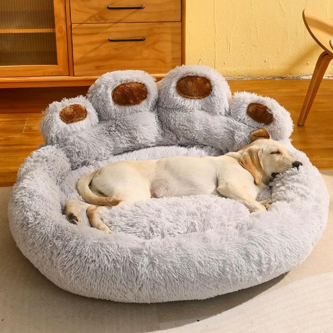 Cama Suave con Forma de Pata para Mascotas hasta 30kg