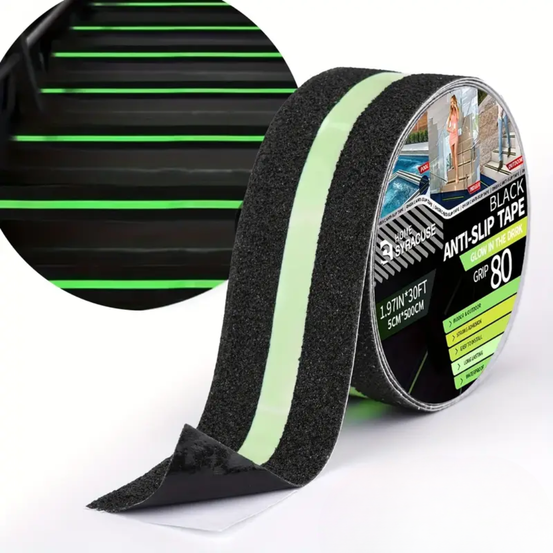 Cinta Antideslizante que Brilla En La Oscuridad Para Escalera