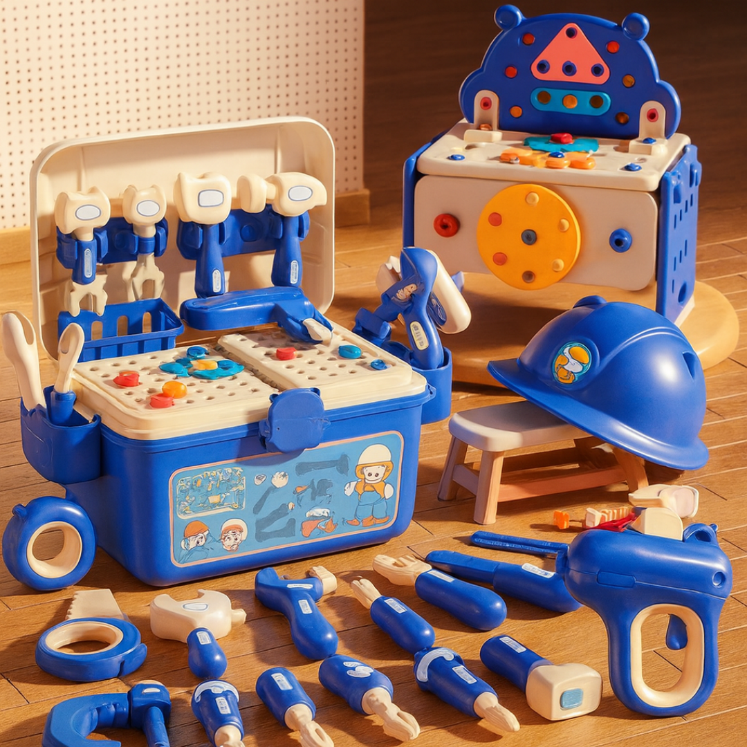 Set Herramientas Juguete Infantil 152 Piezas Con Taladro Y Caja - Muy Moderna Uruguay