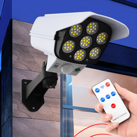 Foco Solar Con Sensor De Movimiento Simula Camara Falsa - Muy Moderna Uruguay
