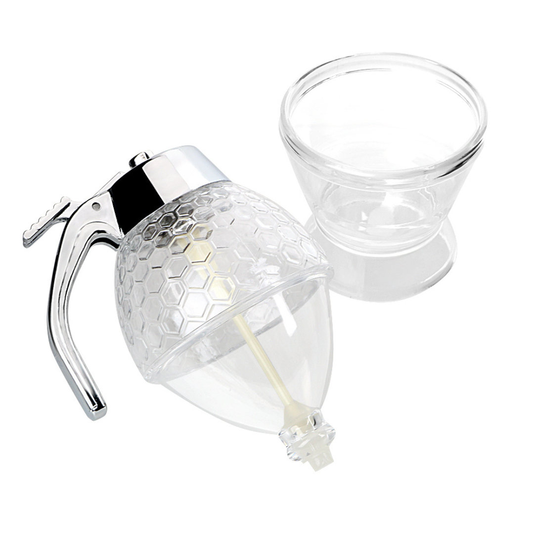 Jarra Dispensadora De Miel Con Base Y Sistema Anti Goteo