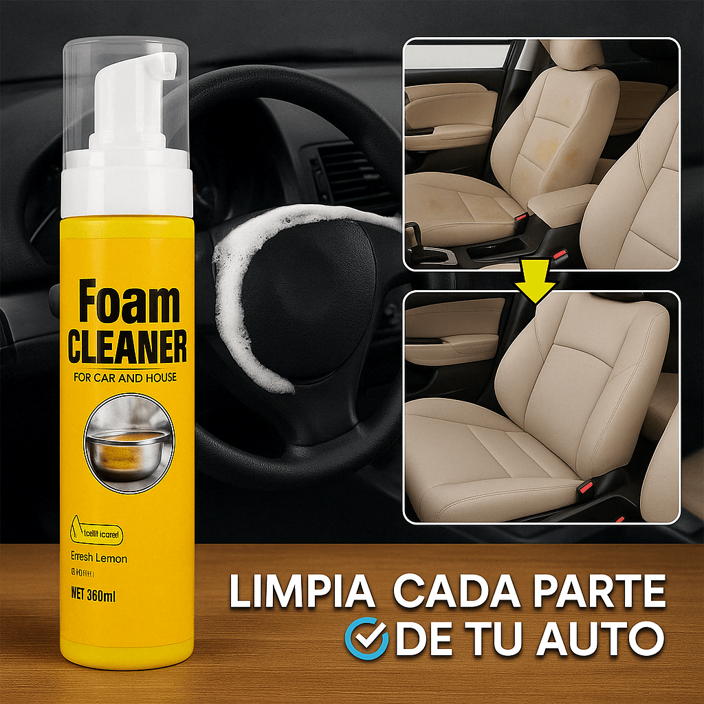 Limpiador en Seco Para Auto Espuma Multiuso 100ml - Muy Moderna Uruguay