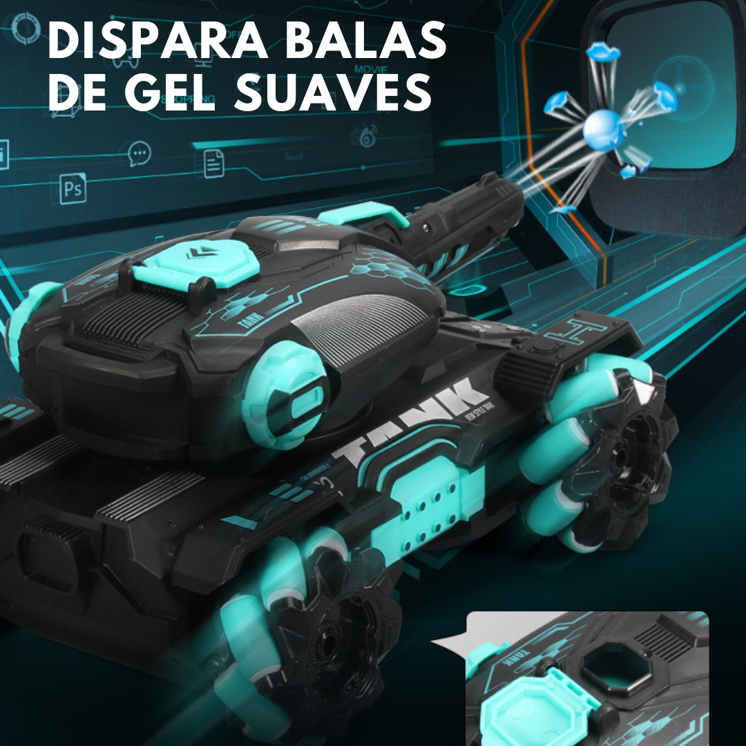 Tanque A Control Remoto Aventura Y Emoción Lanza Balines Gel