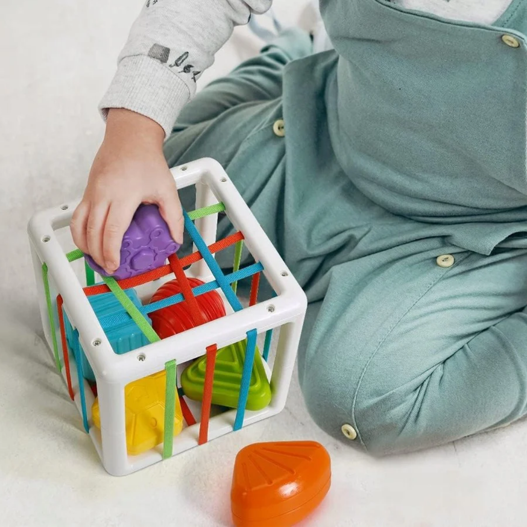 Cubo Didáctico Montessori con Formas de Encastre