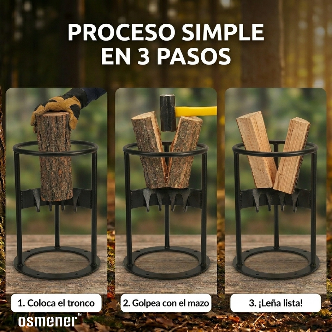 Base de Acero para cortar Leña para Hogar y Camping - OSMENER™