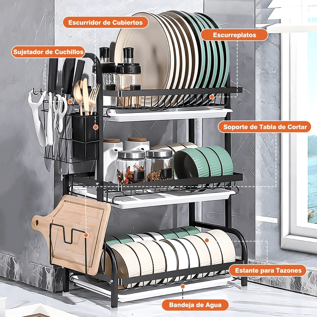 Escurridor para Mesada Premium Multi Nivel - Muy Moderna Uruguay