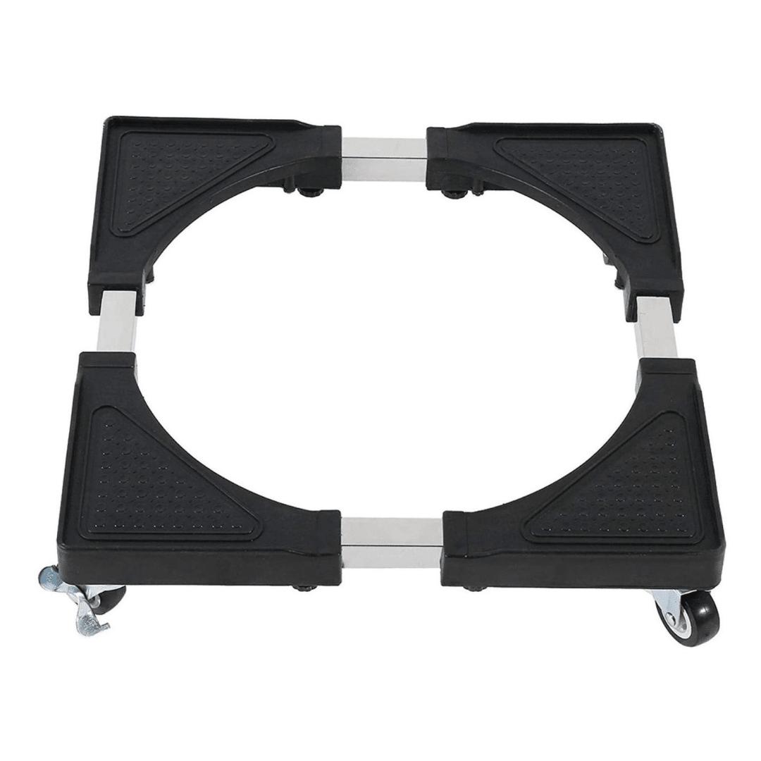 Soporte Base Heladera Lavarropas Ruedas Ajustable Negro - Muy Moderna Uruguay