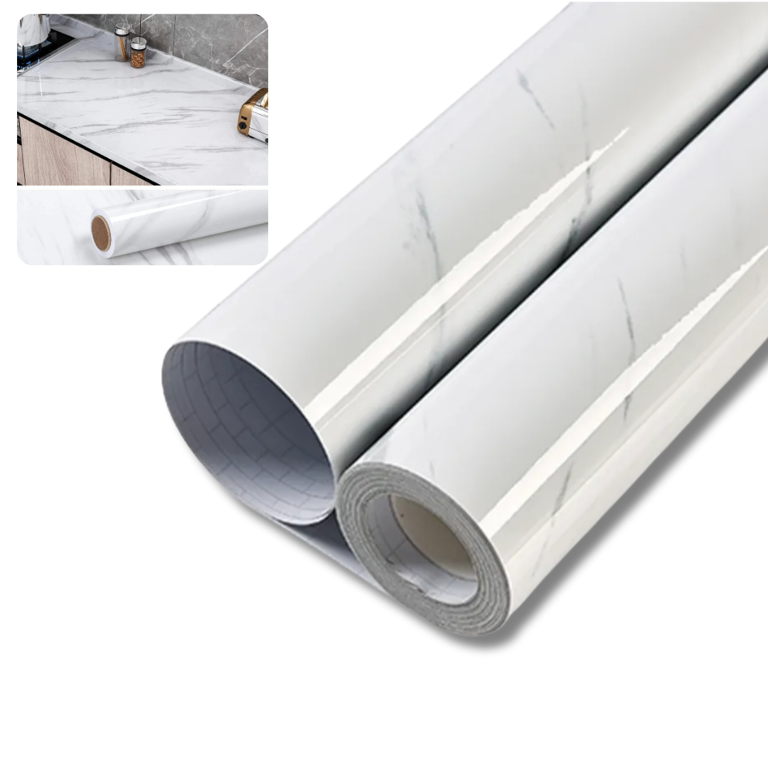 Papel Adhesivo Simil Marmol Impermeable 5mts