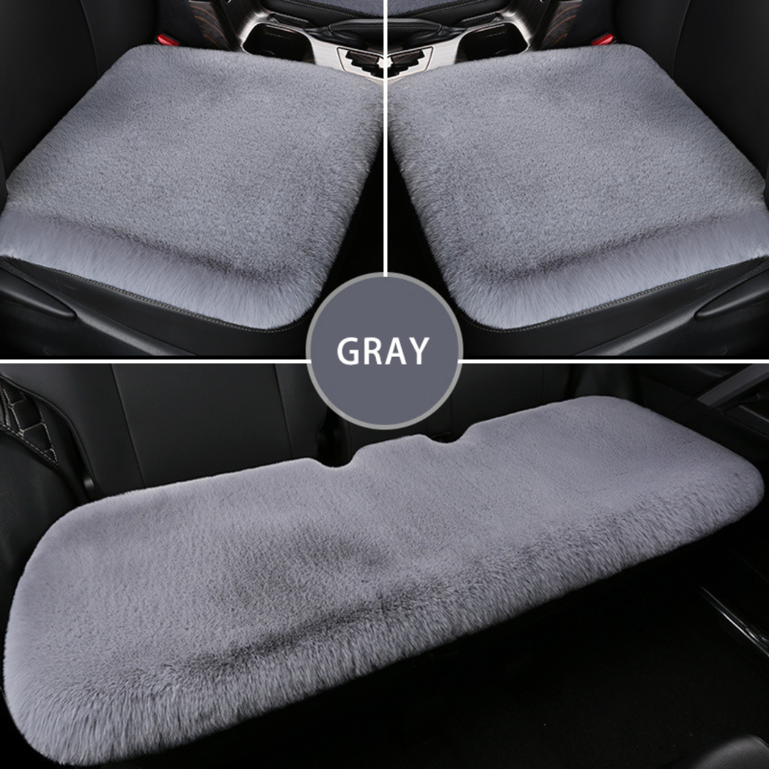 Set De 3 Almohadones Felpa 5cm Espesor Para Auto