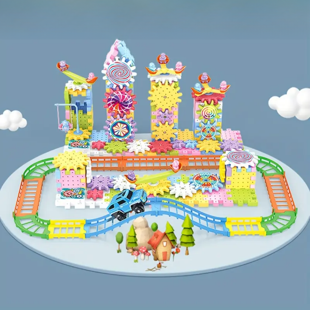 Juego Didactico de Engranajes con Motor