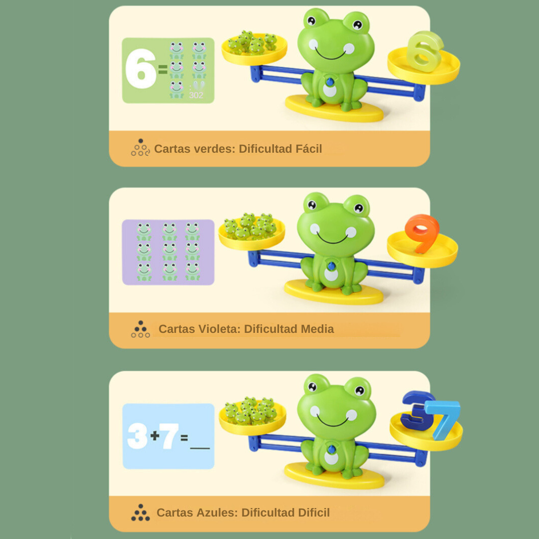 Juego Educativo Matemático De Balanza Rana Montessori