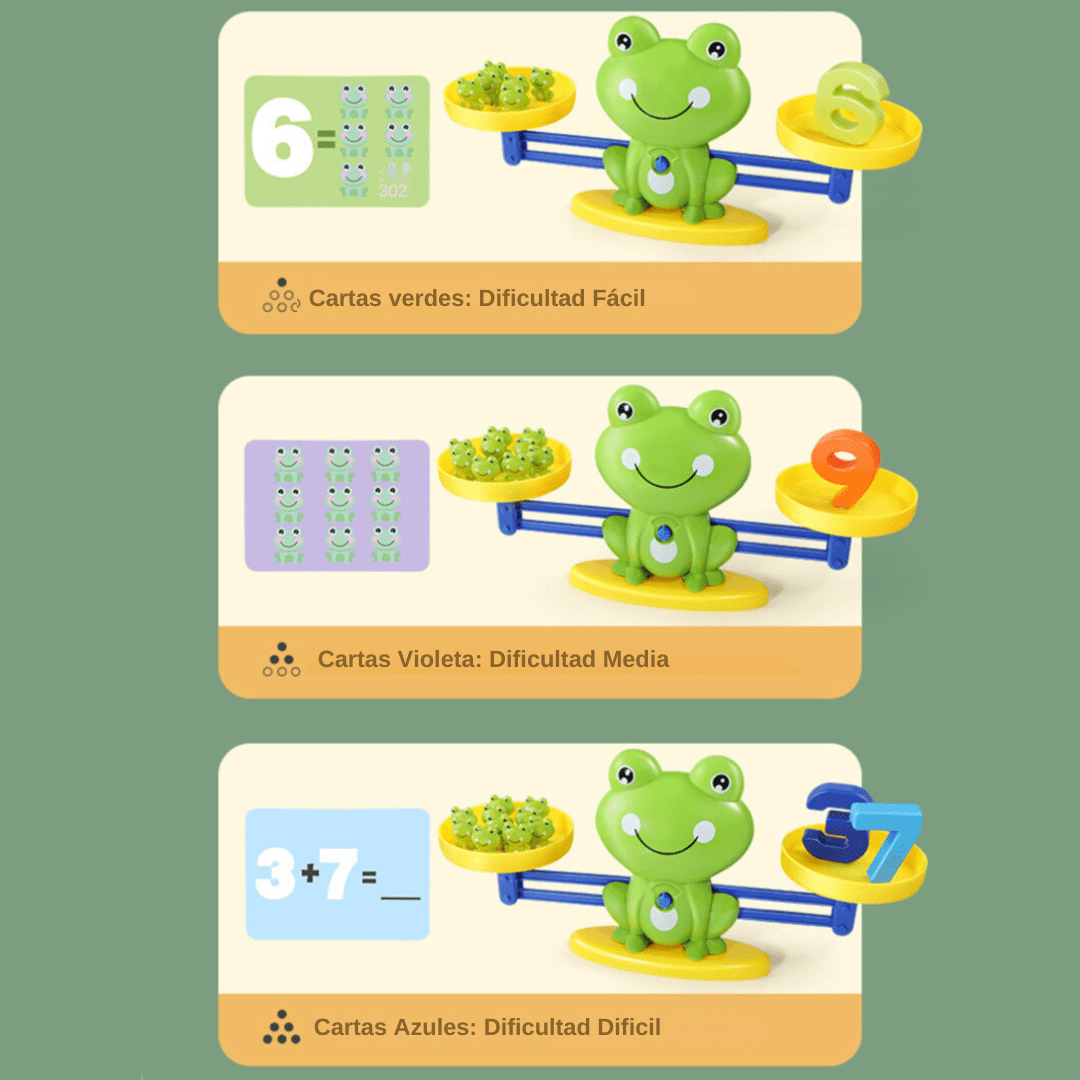 Juego Educativo Matemático De Balanza Rana Montessori - Muy Moderna Uruguay