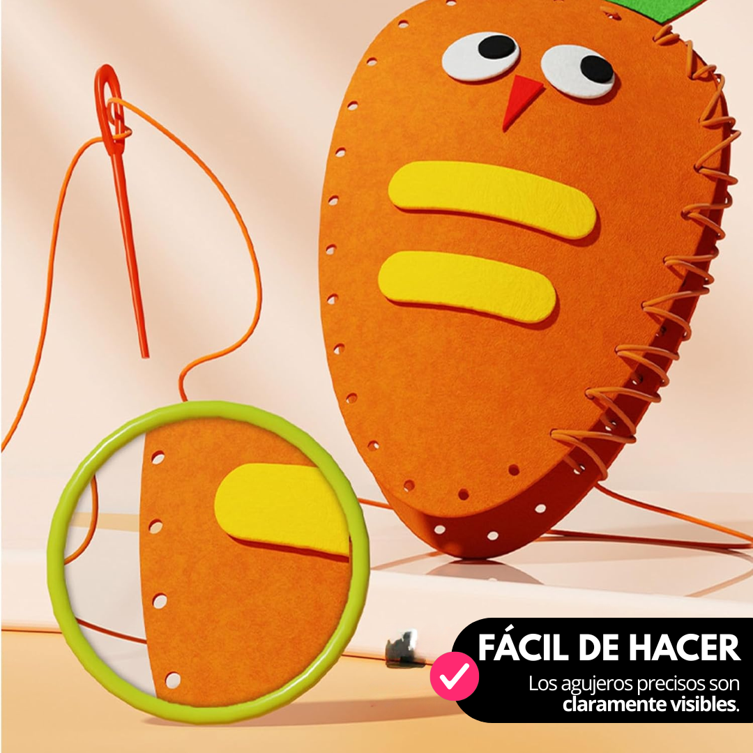 Juego De Costura Infantil Principiantes Kit 6 Diseños Educativo