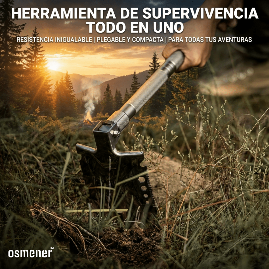 Pala Táctica Militar Multifunción Plegable 12 En 1 Para Camping OSMENER - Muy Moderna Uruguay