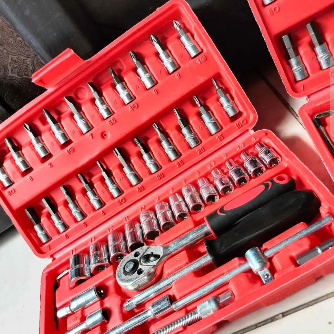 Juego De Dados Llave Cricket 46 Piezas En Cromo Vanadio