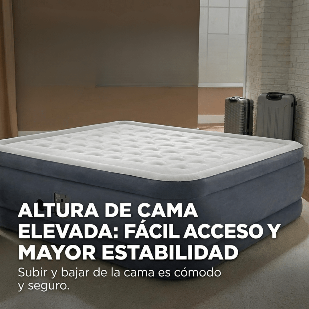 Colchón AutoInflable 2 Plazas Con Respaldo - Muy Moderna Uruguay