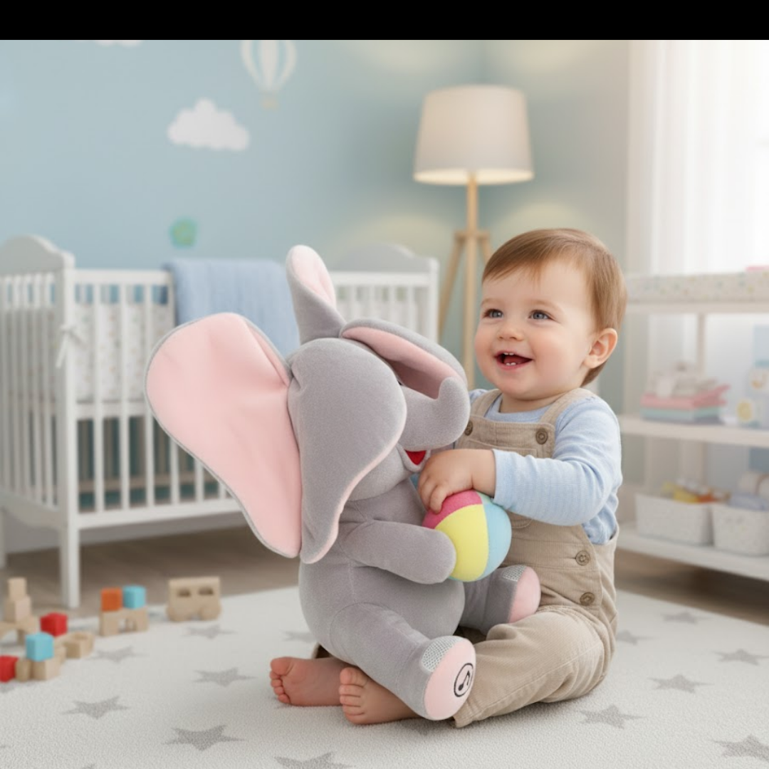Peluche Elefante Interactivo Musical Con Movimiento Y Canciones