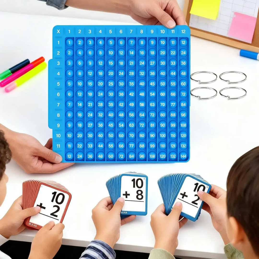 Tablero Matemático Infantil Montessori Con Tarjetas