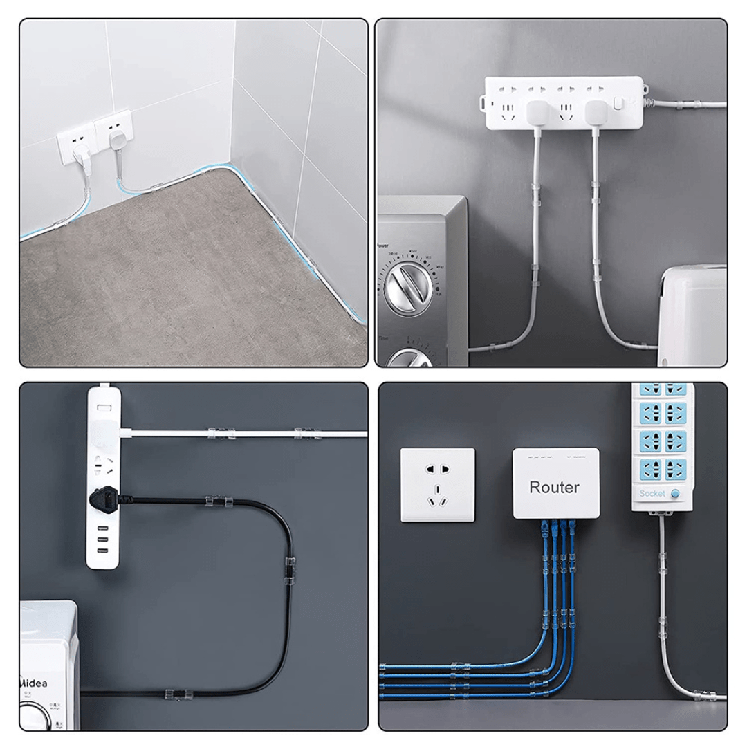 Pack x40 Clips Autoadhesivos Para Organizar Cables - Muy Moderna Uruguay