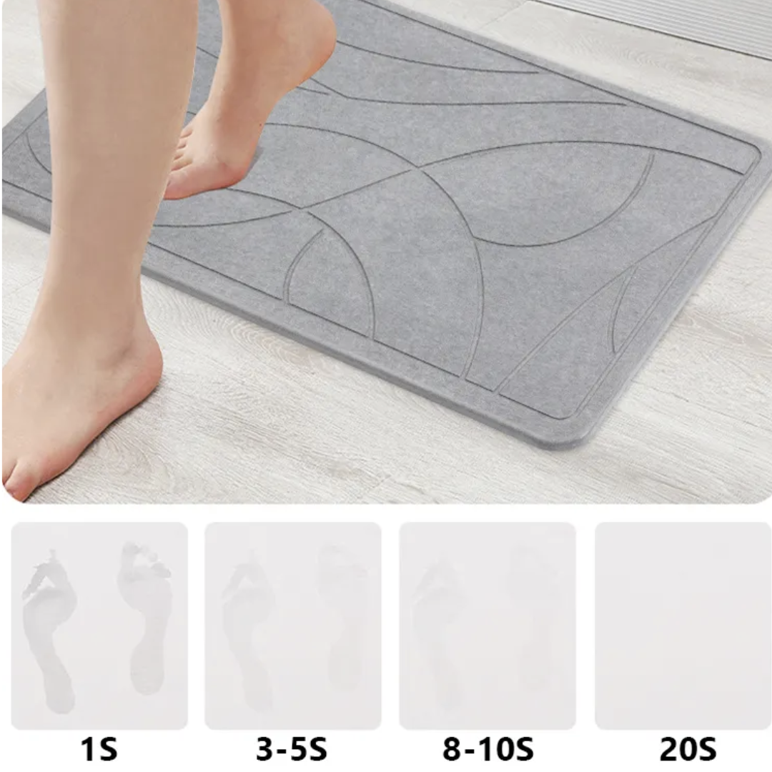 Alfombra de Piedra Diatomita Absorbente para Baño