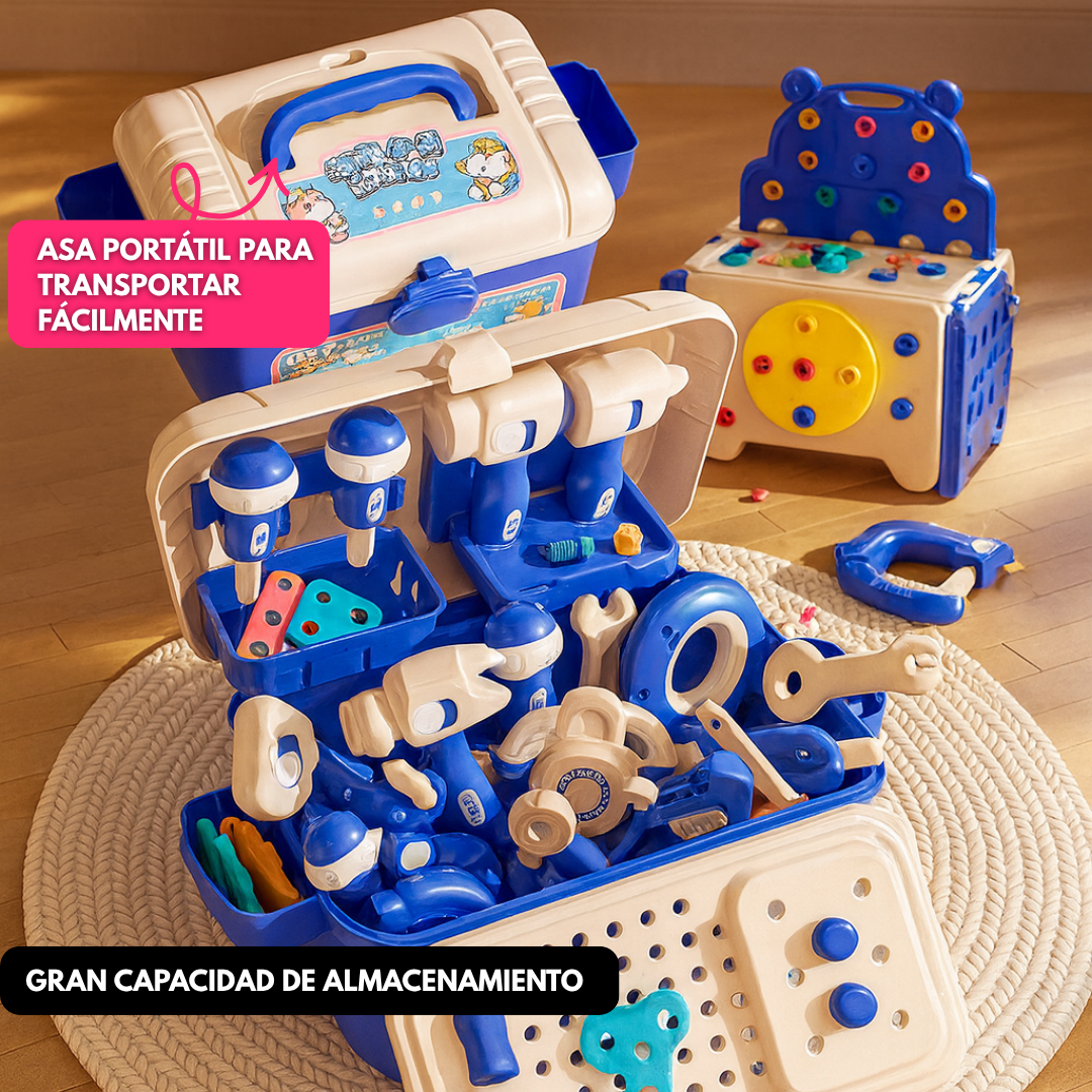 Set Herramientas Juguete Infantil 152 Piezas Con Taladro Y Caja - Muy Moderna Uruguay