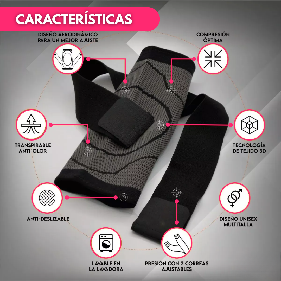 Tobillera Deportiva de Compresión con Doble Soporte