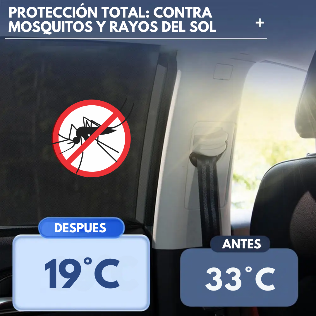 Pack x2 Cubre Ventanas laterales de Auto con Protección Solar UV