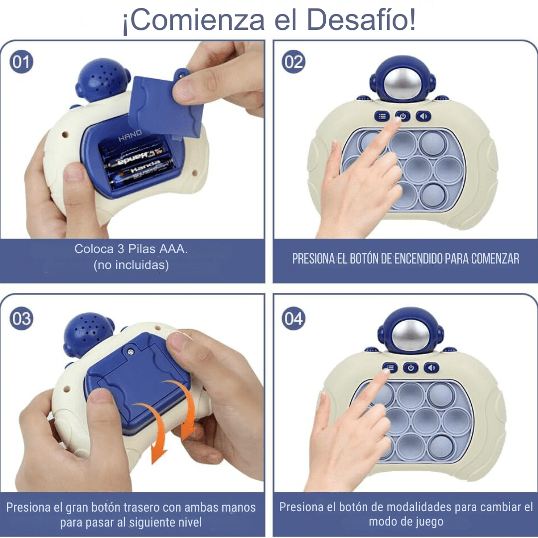 Juguete Pop It Electrónico Anti Estrés con 4 Modos de Juego - Muy Moderna Uruguay