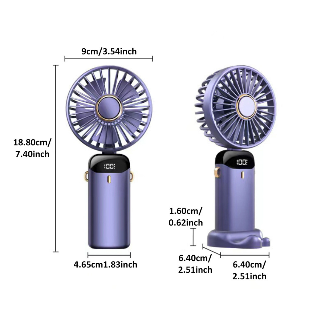 Mini Ventilador De Mano Portátil 5 Velocidades