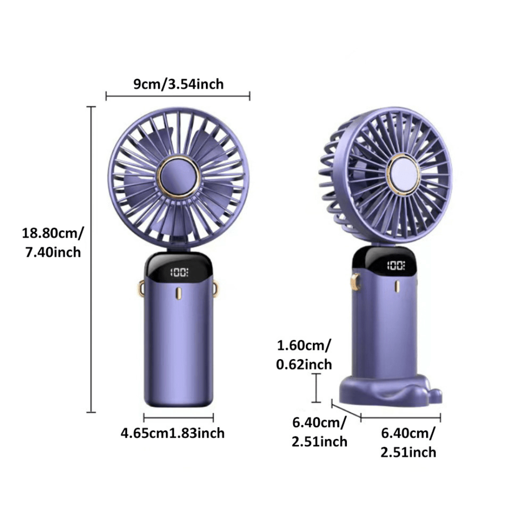 Mini Ventilador De Mano Portátil 5 Velocidades - Muy Moderna Uruguay