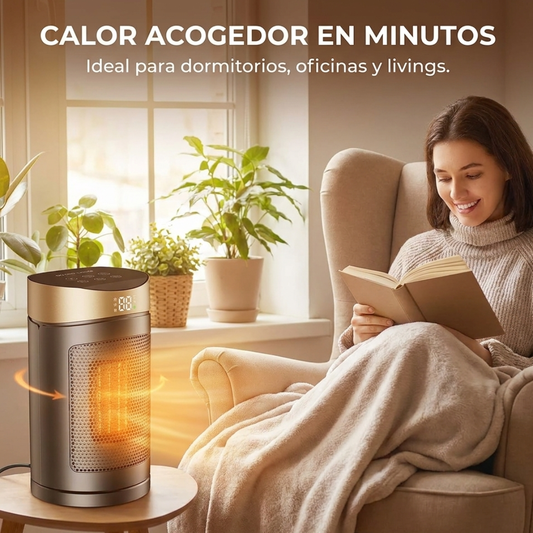 Calefactor Eléctrico Cerámico Oscilante con Control Remoto 1500W