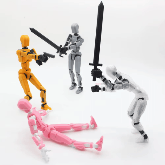 Set 6 Figuras Articuladas Dummy 13 Impreso 3D + Armas - Muy Moderna Uruguay