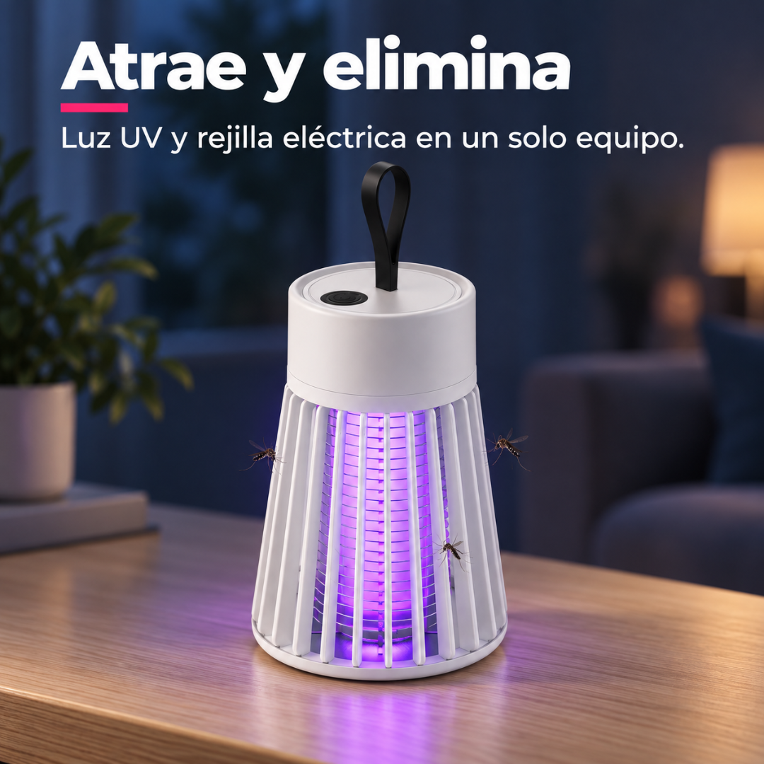 Mata Mosquitos Eléctrico Recargable USB UV para Interior