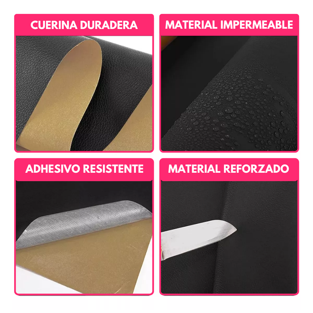 Parche de Reparación de Cuero Adherible (Rollo de 1.35m)