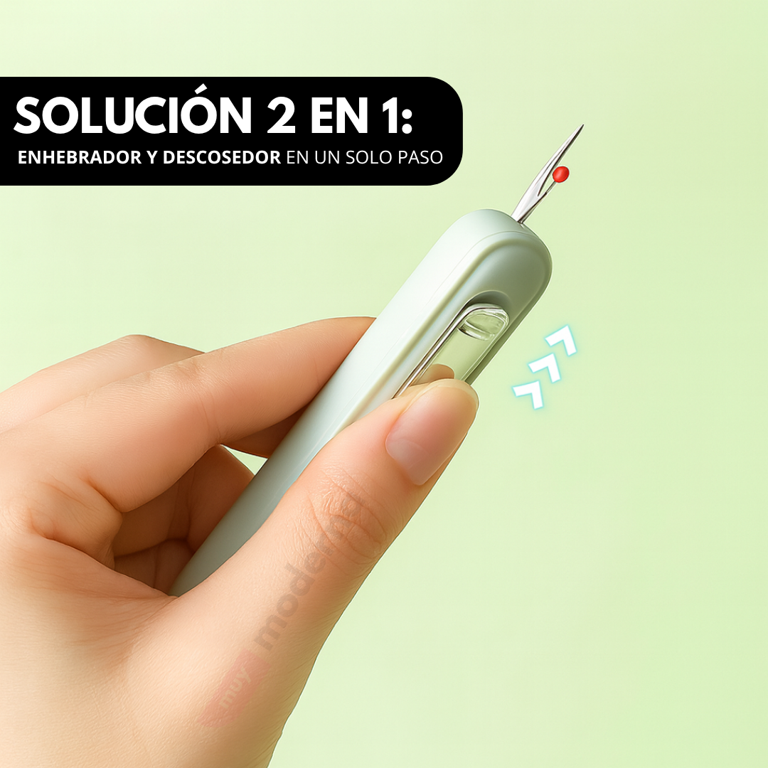 Herramienta 2 en 1 para Costura: Enhebrador Automático + Descosedor