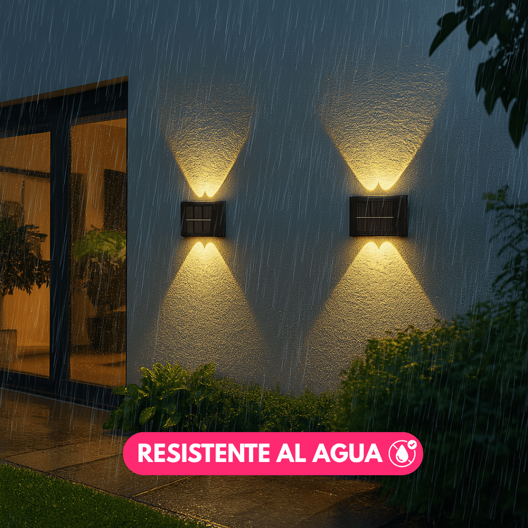 Focos Solar Bidireccional de Pared Exterior Pack x2 - Muy Moderna Uruguay