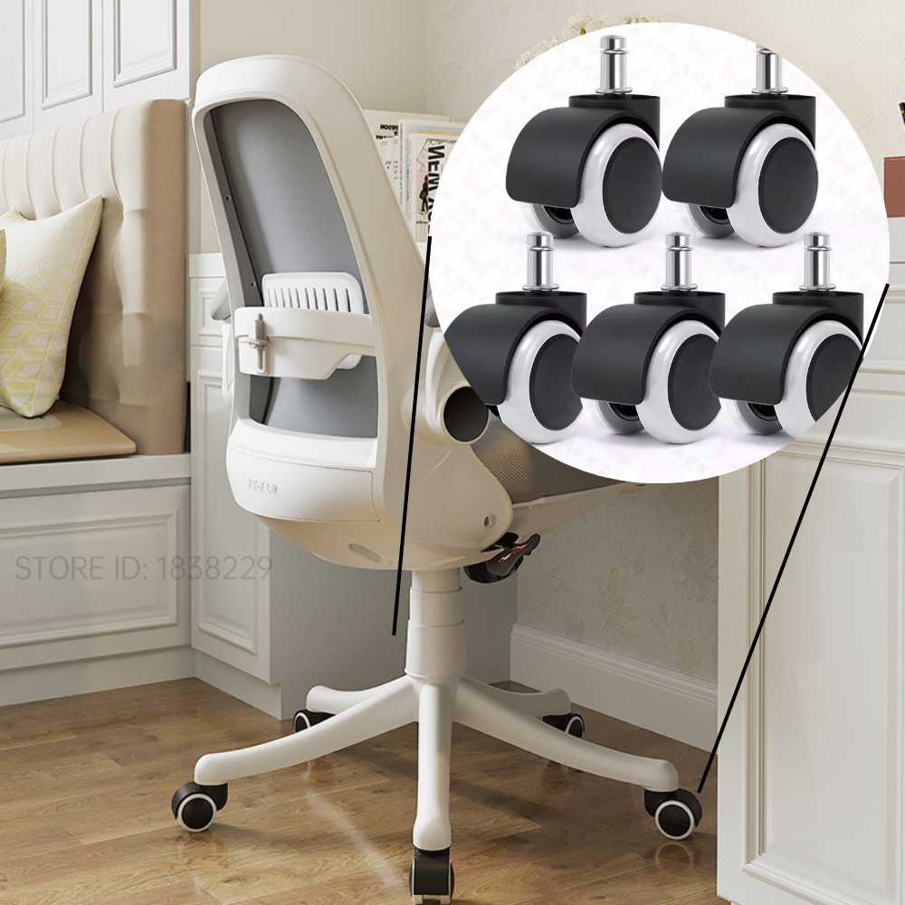 Ruedas de Repuesto para Sillas de Oficina Pack x5