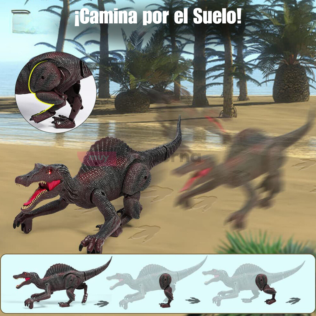 Dinosaurio a Control Remoto con Seguimiento Láser para Niños