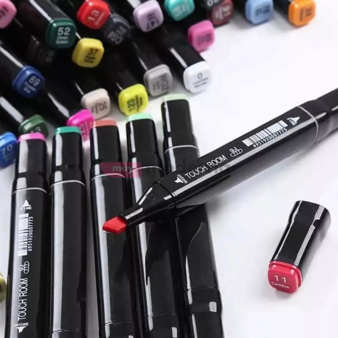 Set De 80 Marcadores Doble Punta En Bolso